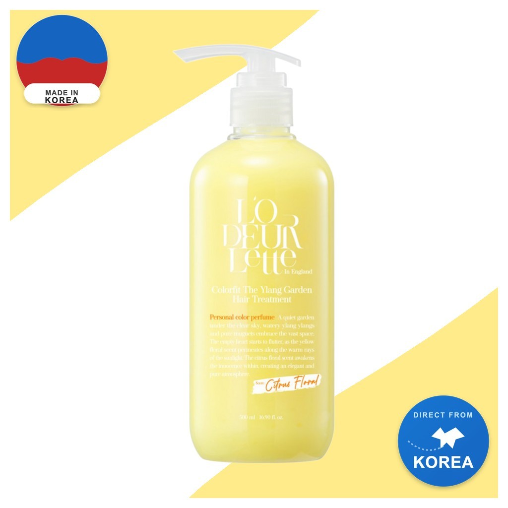 [lodeurlette] Colorfit The Ylang Garden Hair Treatment 500ml 1 Unidade/Tratamento Capilar Coreano/Cuidados Diários Com O