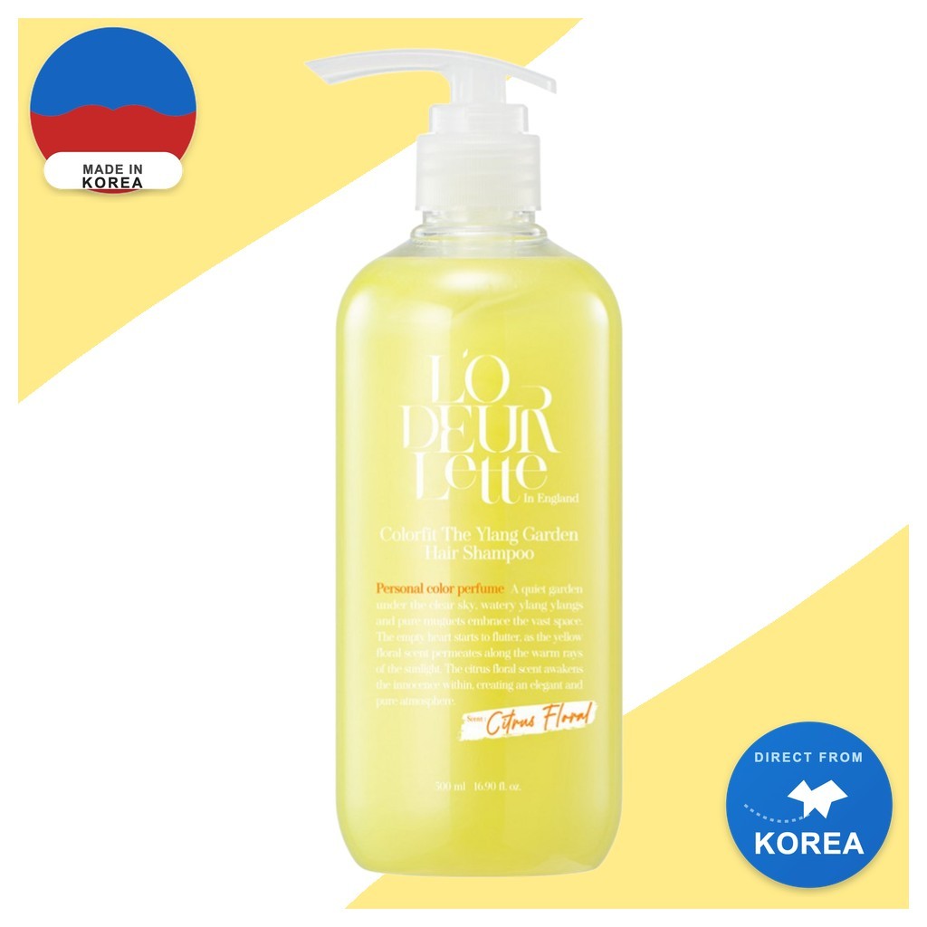 [lodeurlette] Colorfit The Ylang Garden Hair Shampoo Citrus Floral 500ml 1 Unidade/Coreano/Cuidados Diários Com Os Cabel