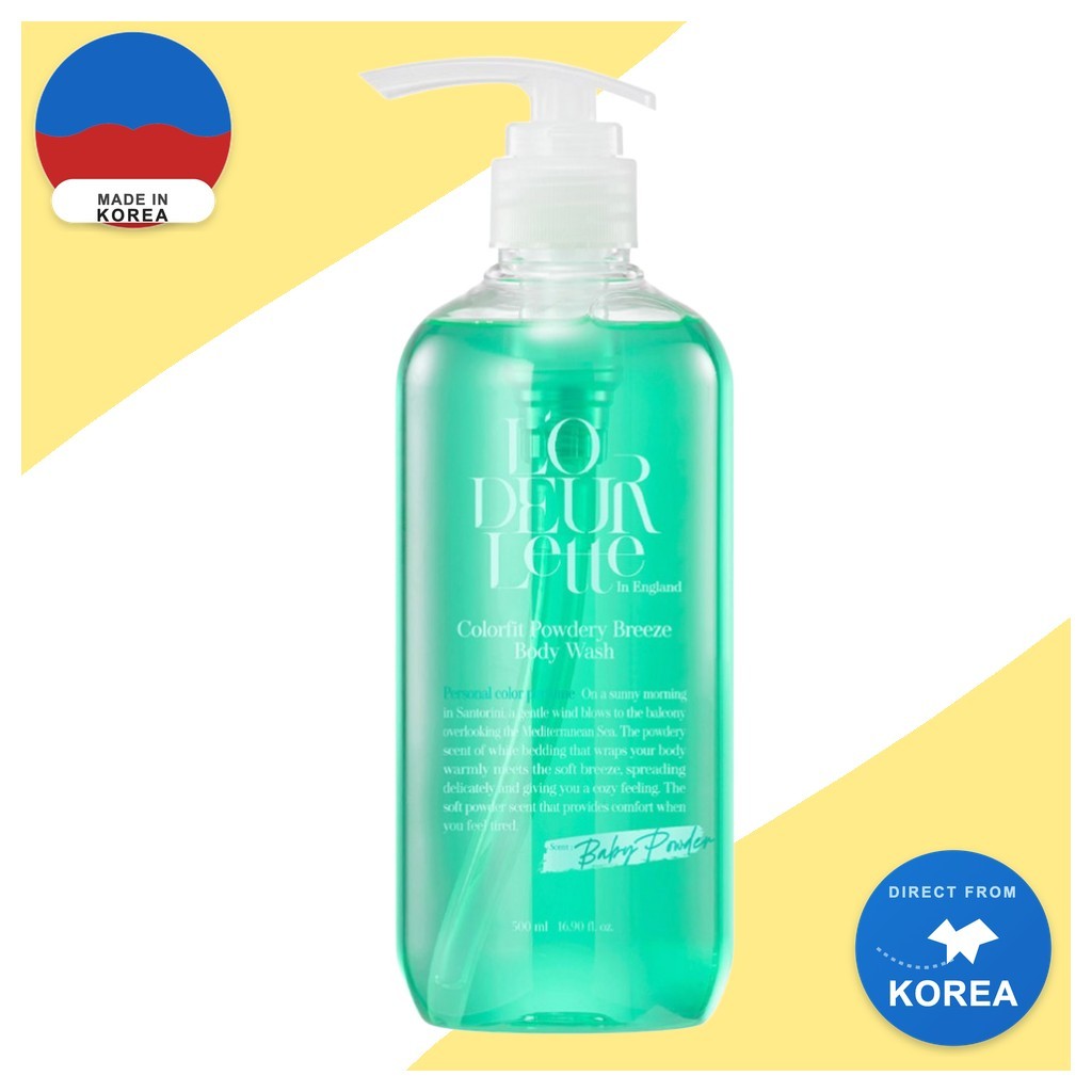 [lodeurlette] Sabonete Líquido Colorfit Powdery Breeze , 500ml , 1 Unidade/Coreano/Brisa Em Pó Da Daily Pick