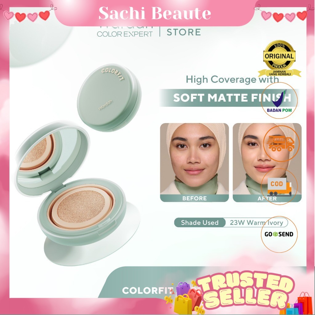 Almofada WARDAH Refill Colorfit 5D Blur Cloud-Acabamento Fosco De Longa Duração-Reduz Poros
