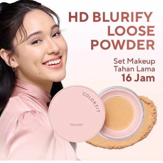 WARDAH Pó Solto Colorfit HD Blurifty Controle De Óleo Luz Translúcida Marfim Quente Neutro