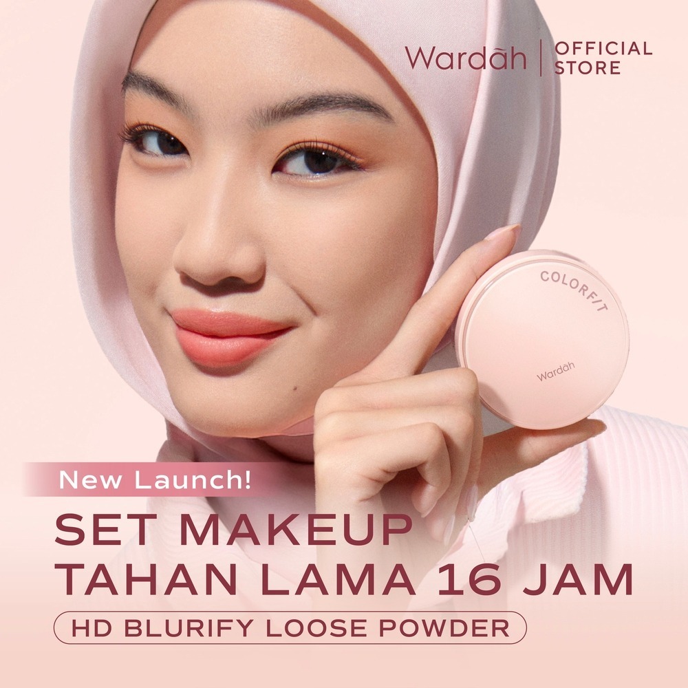 WARDAH Colorfit HD Blurify Pó Solto 15G-Suave Fosco De Longa Duração Acabamento Natural BPOM