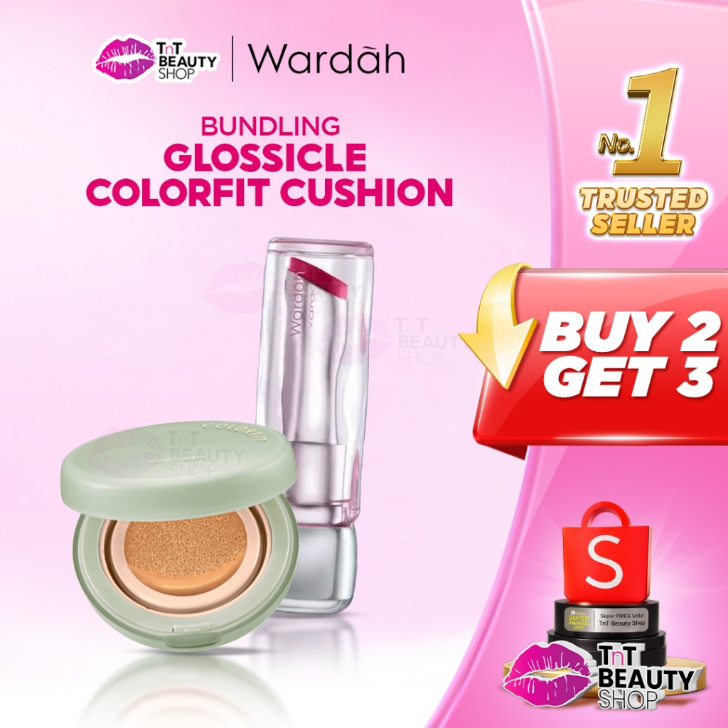 { BUNDLING } Bálsamo Peptídeo Wardah Glossicle Com E Almofada Colorfit 5D | Loja De Beleza TnT