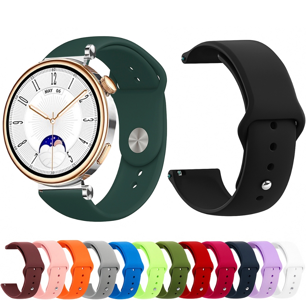 Pulseira 18mm de silicone LISA para Smartwatch GT4 Mini