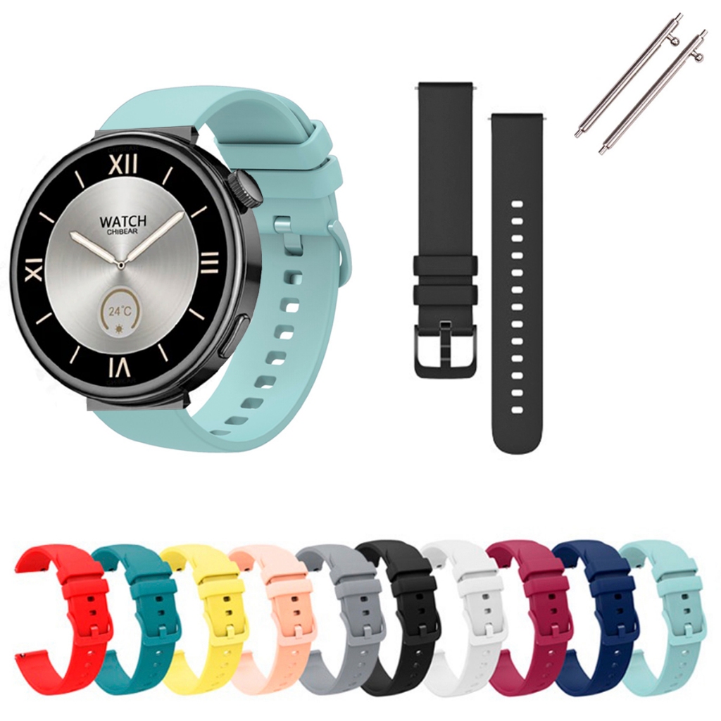 Pulseira 18mm compativel com Smartwatch GT4 Mini De silicone Ajustavel Macia
