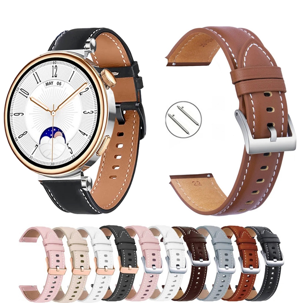 Pulseira 18mm de Couro para Smartwatch GT4 Mini de Engate Rapido