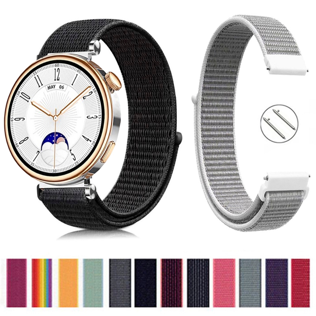 Pulseira 18mm de Nylon para Smartwatch GT4 Mini de Engate rapido Pronta entrega Brasil