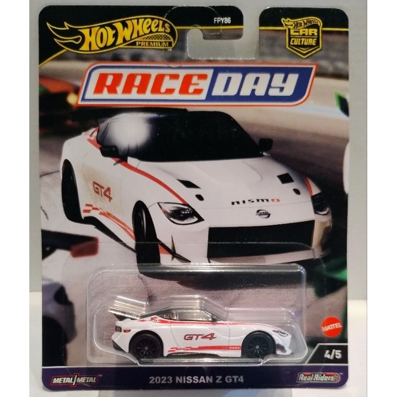 HOT WHEELS 2023 NISSAN Z GT4 PREMIUM PNEUS DE BORRACHA MINI EM METAL 1:64