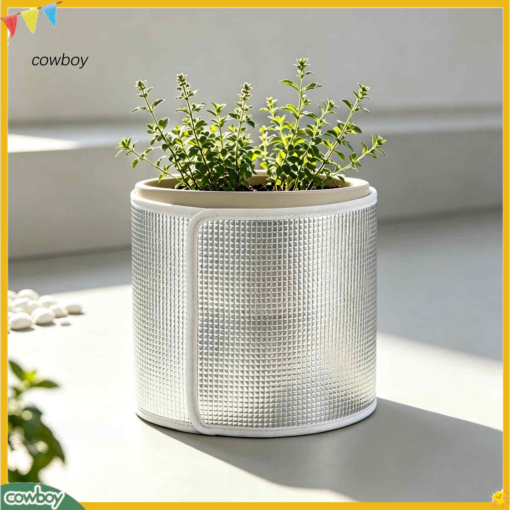 5pcs Plant Pot Thermal Covers Double Aluminum Foil Insulation Wrap for Flower Pots Winter Protective for Garden Plants F