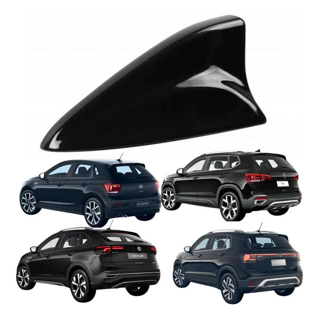 Antena Shark Tubarão Base Larga Até14cmx7cm Nivus 2022 2023 2024 T-cross Novo Fiat Pulse ix35 cm GPS Novo HB20 CRV