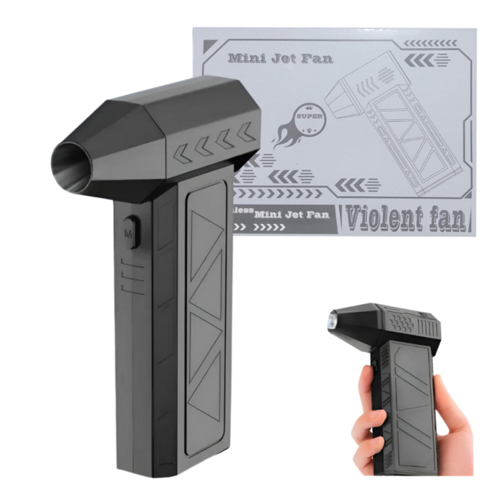 Mini Soprador de Ar Turbo Jet Fan Brushless Recarregável USB-C Limpeza PC Teclado Air Duster Portátil