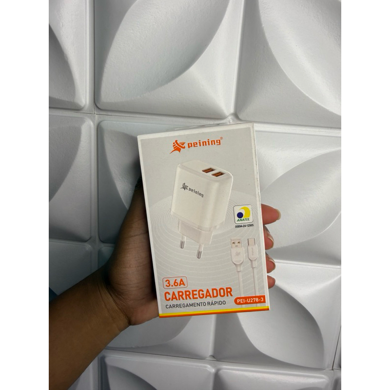 Carregador Rápido Peining 3.6A – Fast Charge