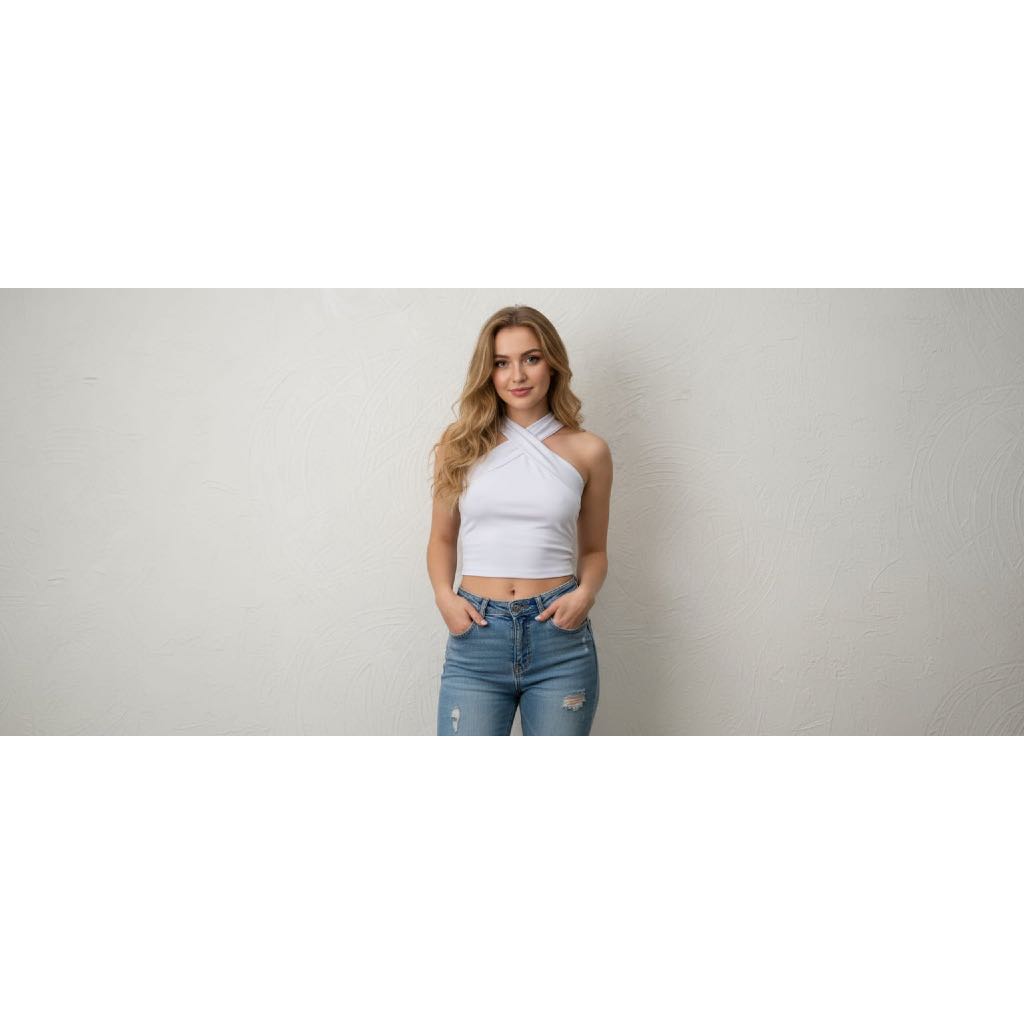 Cropped x Branco Anil Feminino – Estilo Moderno e Conforto em Uma Só Peça Confortável*