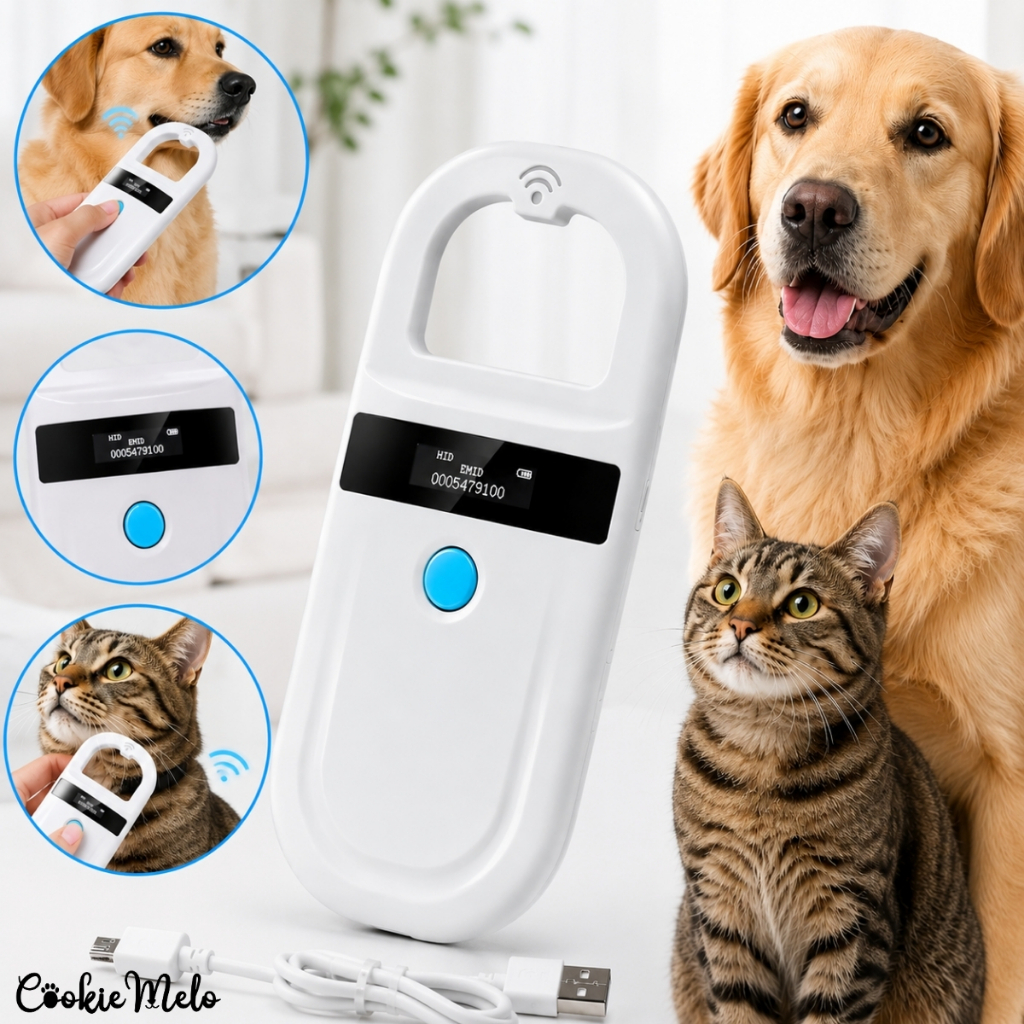 Scanner Leitor Microchip Animal Universal Recarregavel Identificador Pet Portatil