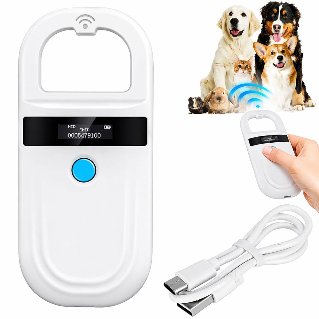 Leitor Scanner Microchip Pet Universal Recarregável Para Identificação Animal