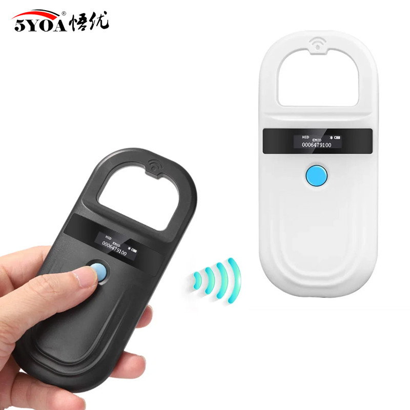 5YOA WS180 Portátil RFID Scanner Leitor De Identificação Animal Display OLED USB Microchip Para ISO11784/5 Chip Pet Leit