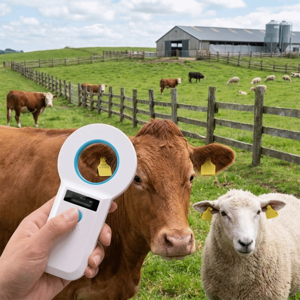 Leitor RFID Animal , Detecção Portátil De Identificação Para Animais De Estimação , De Microchip De Armazenamento De Dad