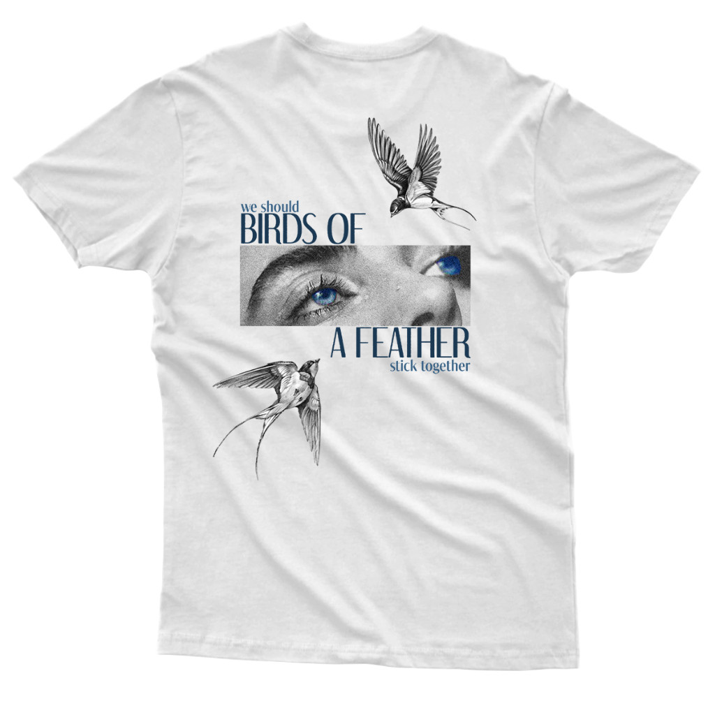 Camiseta Unissex Oversized Plus Size Feminina Masculina Camisa  Billie Eilish Birds of a Feather T-Shirt  100%