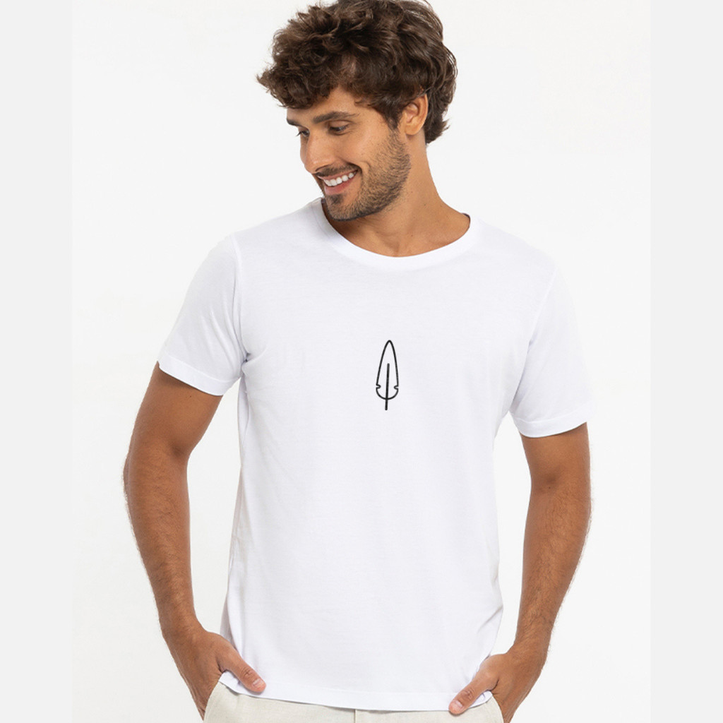Camiseta Masculina Minimal Feather