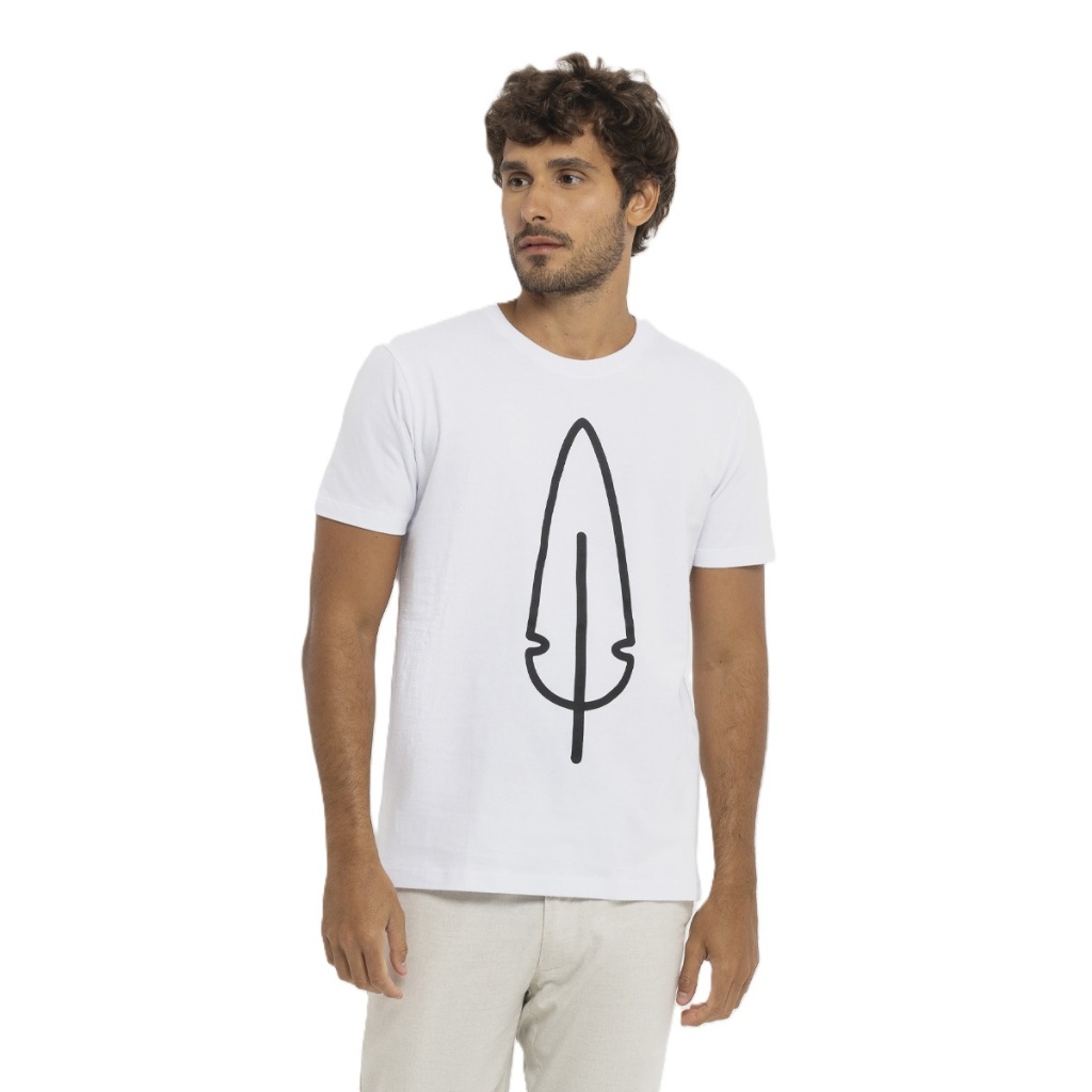 Camiseta Masculina 100% Algodão Básica Serafine Feather Original