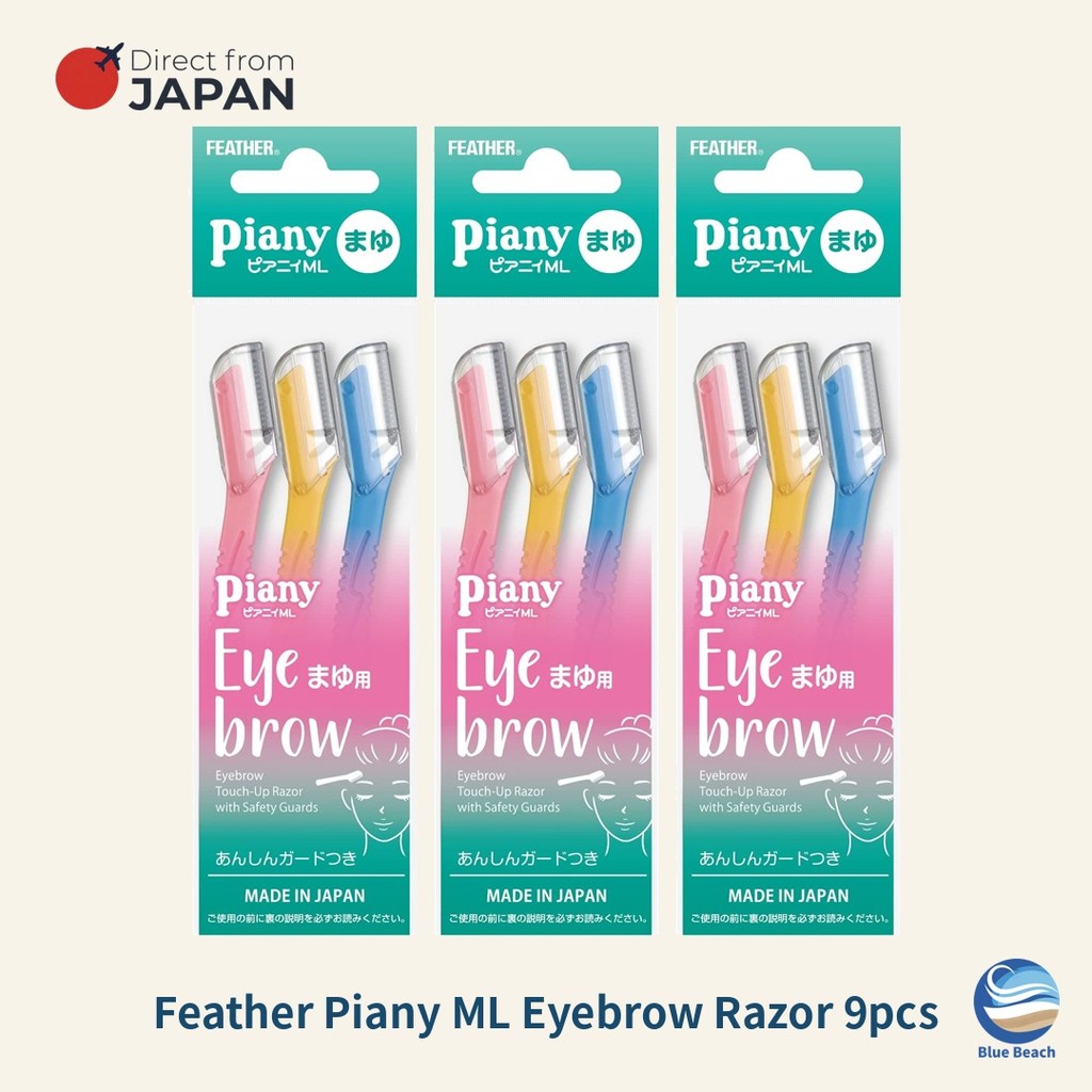 Feather Piany ML Lamina Para Sobrancelha 9un/Lamina Descartavel Para Sobrancelhas/Guia 22mm