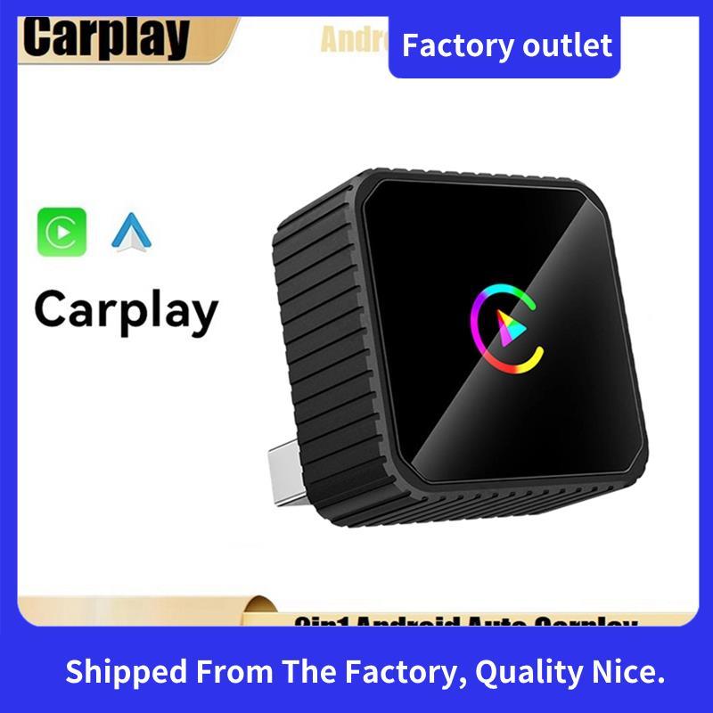 Carplay Sem Fio Android AUTO 2 Em 1 Smart AI Box Voice + WiFi E BT5.0 Adaptador USB Com Para A