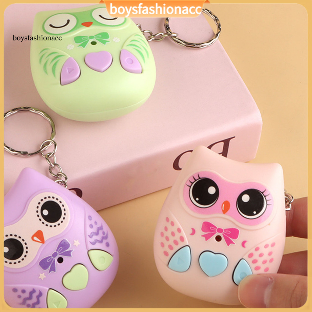 Owl Voice Recorder Keychain with Mini Music Box Pendant Cute Backpack Charm Portable Recording Function Perfect Gift for
