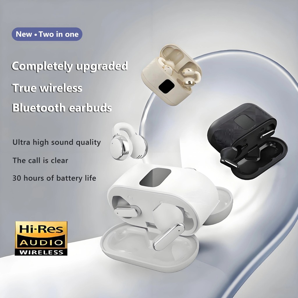 Bluetooth Headphones, Q16, 4-in-1, Smart Noise Cancellation, Long Battery Life, Replaceable Earbuds, HD Microphone, HiFi