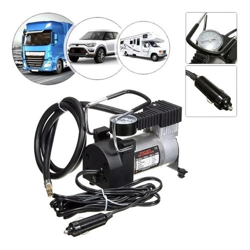 Mini Compressor Para Carro 12v Pneu Carro Moto Portátil 150psi Até 35 Libras