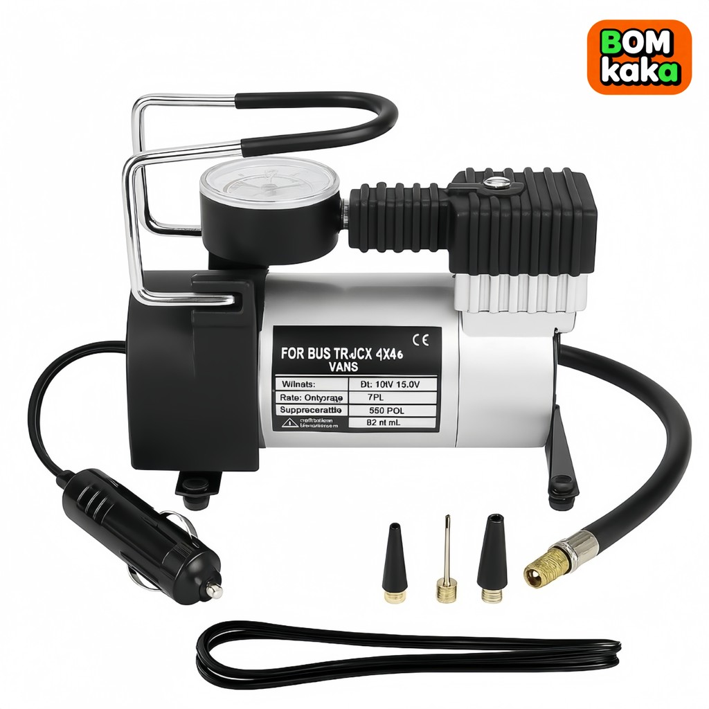 Compressor de Ar Veicular Profissional Portátil 12V 150 PSI – Ideal para Carros, Caminhões, Furgões e Ônibus