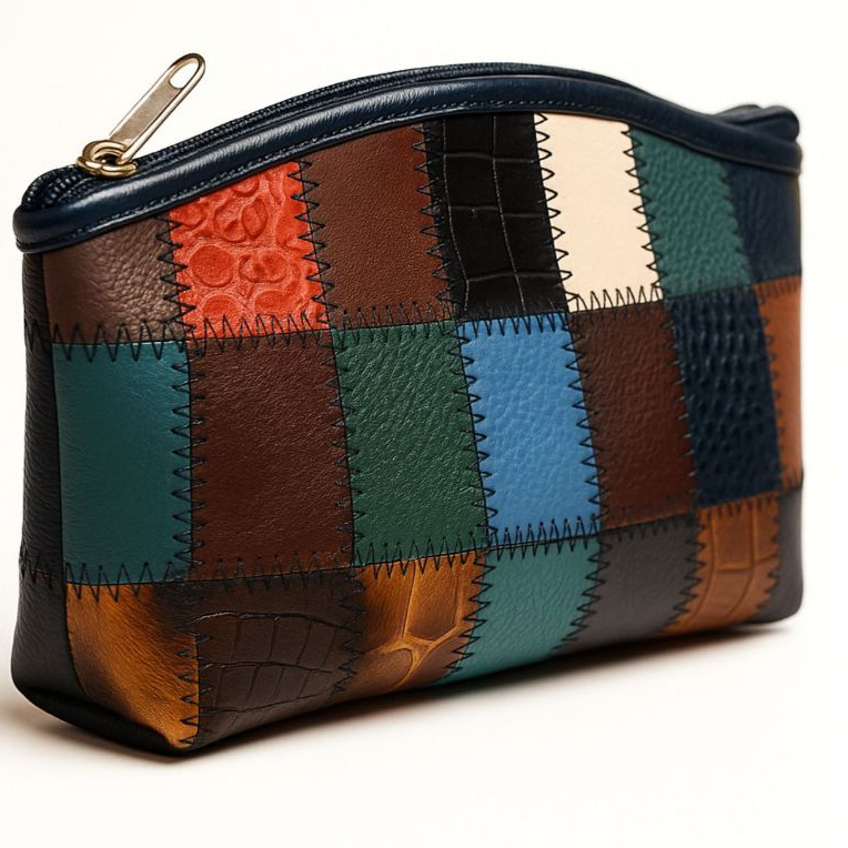 Bolsa de Couro Retalho Porta Moeda Dinheiro  - Sortido
