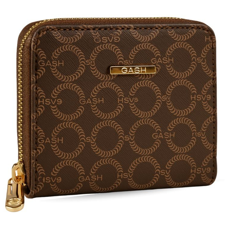 Mini Carteira Sanfona Feminina Gash Porta Cartões CA27899 CAFE