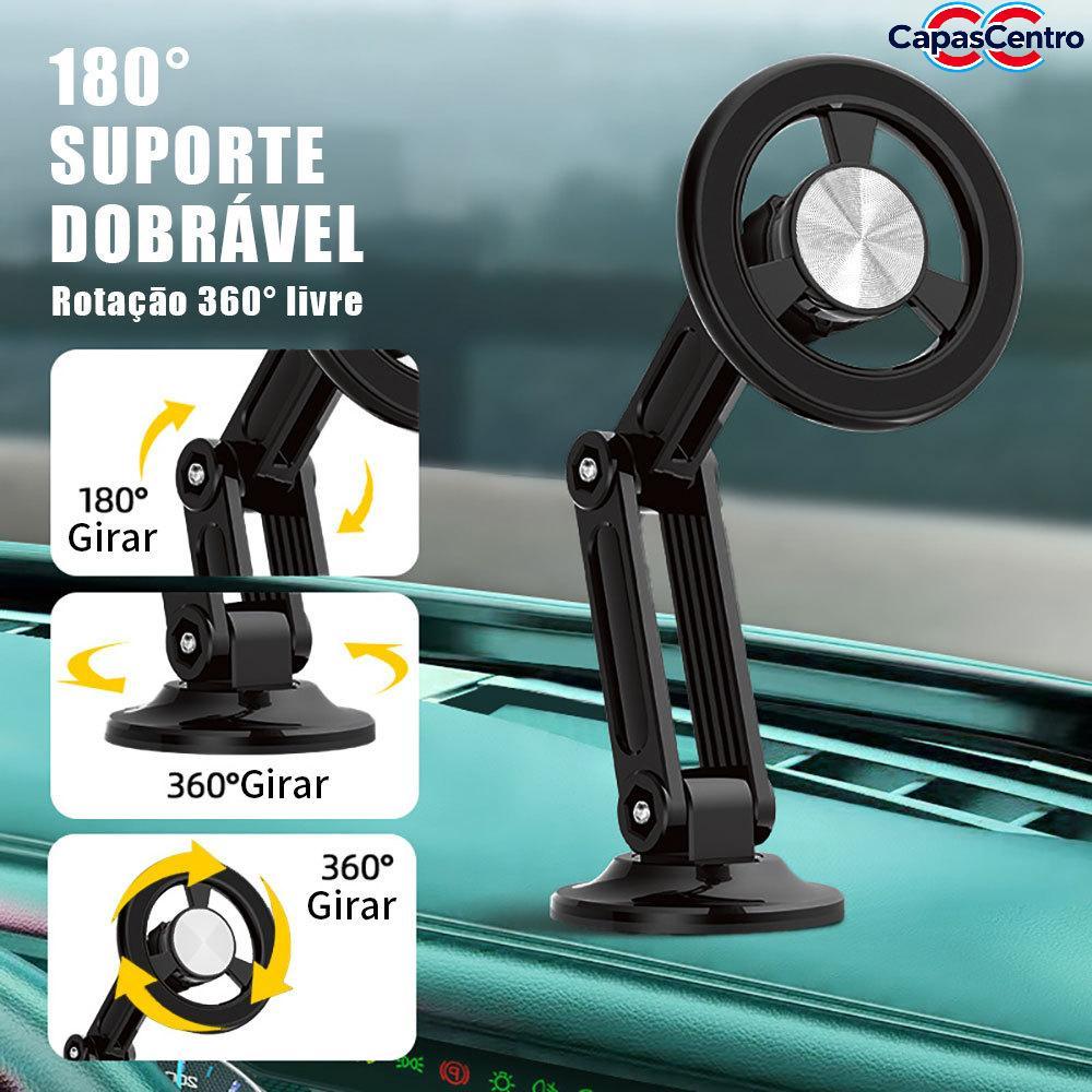 360° Suporte Celular Rotativo Car Veicular Magnético Carro Casa Mesa