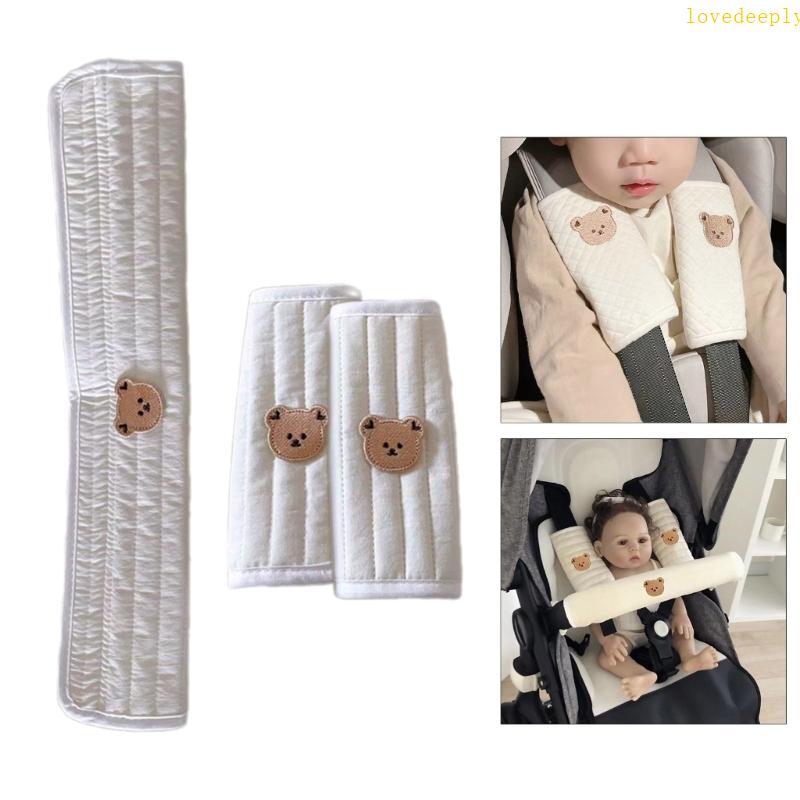 lovedeeply Essential Stroller Car Strap Cover Set Almofadas Cinto Macias Duráveis Para Recém-Nascidos