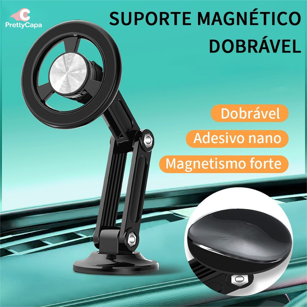 360° Suporte Celular Rotativo Car Veicular Magnético Carro Casa Mesa