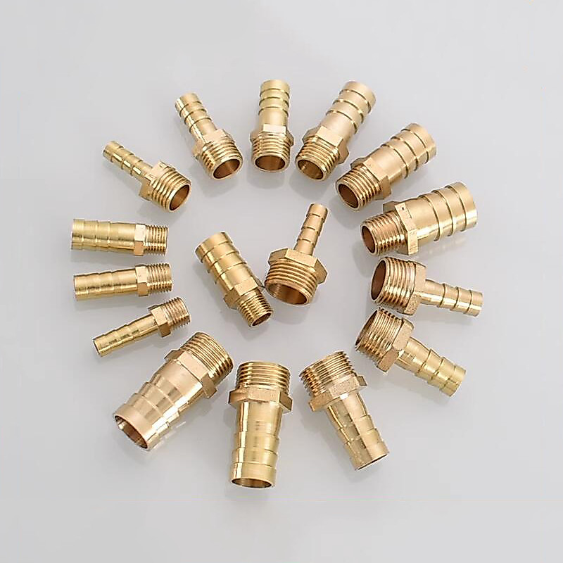 4mm 6mm 8mm 10mm 12mm Mangueira Farpa OD Para M8 M10 M12 M14 M16 M18 Rosca Macho Métrica Encaixe De Tubulação De Latão J