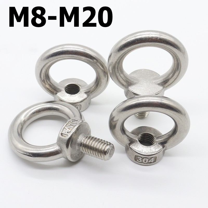 M8-M20 Parafuso De Suspensão De Dente Fino Mãe 304 Anel De Elevação De Aço Inoxidável M14 M16 M18 M20 M10 * 1 M12 * 1.25