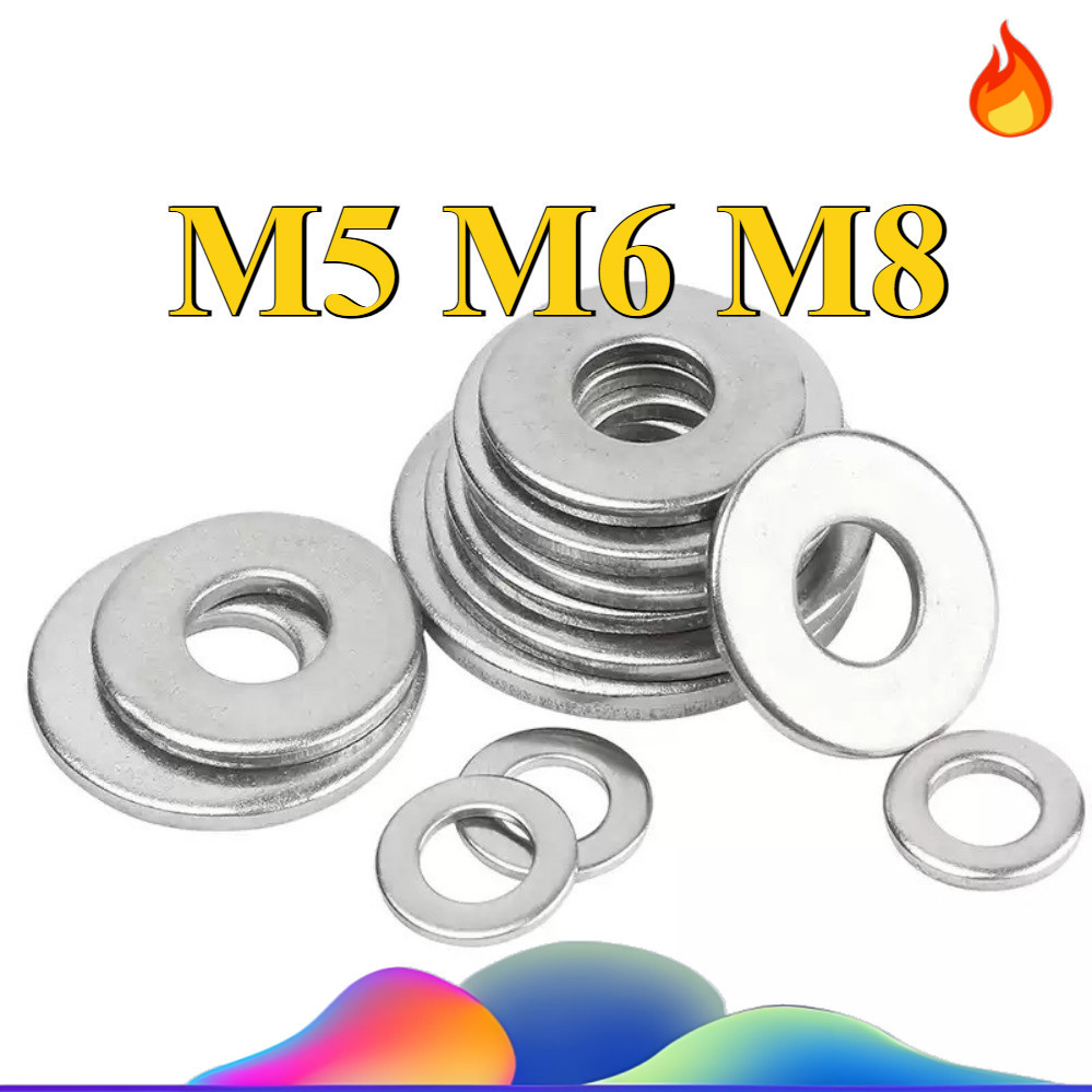 [WDY] Arruela Lisa Aço inox 304 M5/M6/M8/M10/M12/M14/M16/M18/M20
