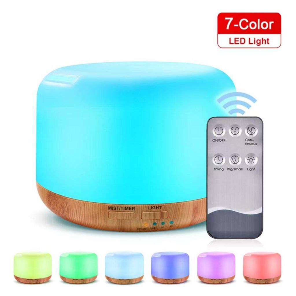 Umidificador Difusor Aromatizador 300ml UltrassÃ´nico Estilo Branco com Led 7 cores com controle HKX