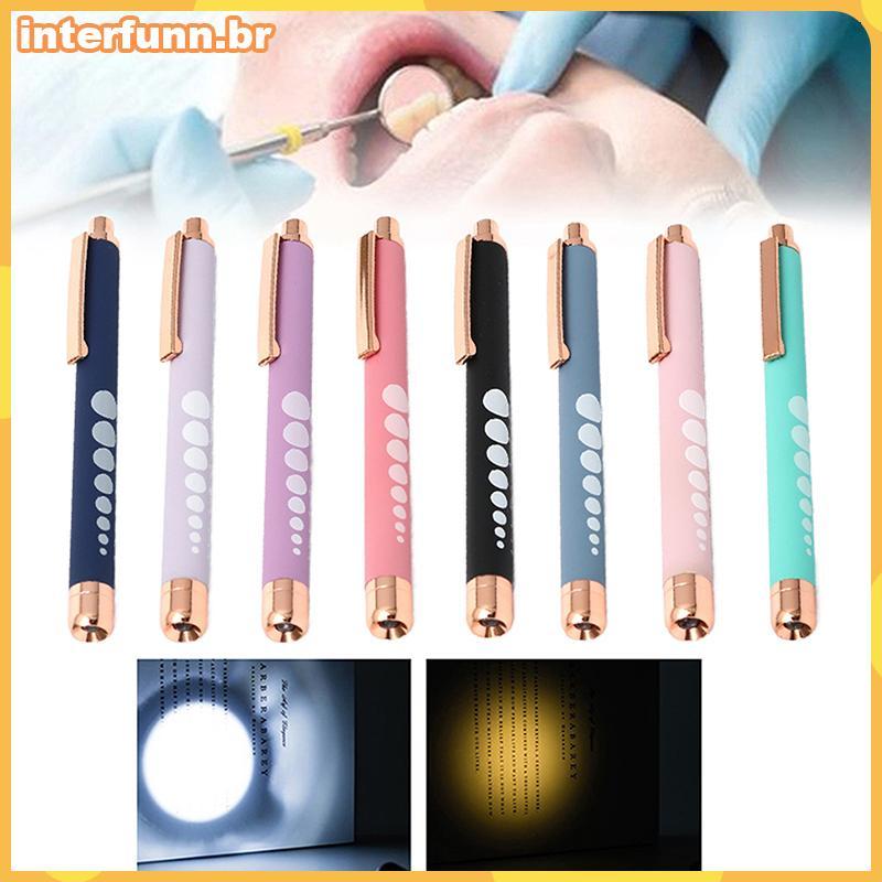 INTER Mini Medical LED Pen Light Torch Lâmpada Branca/Amarela Para Médico Enfermeira