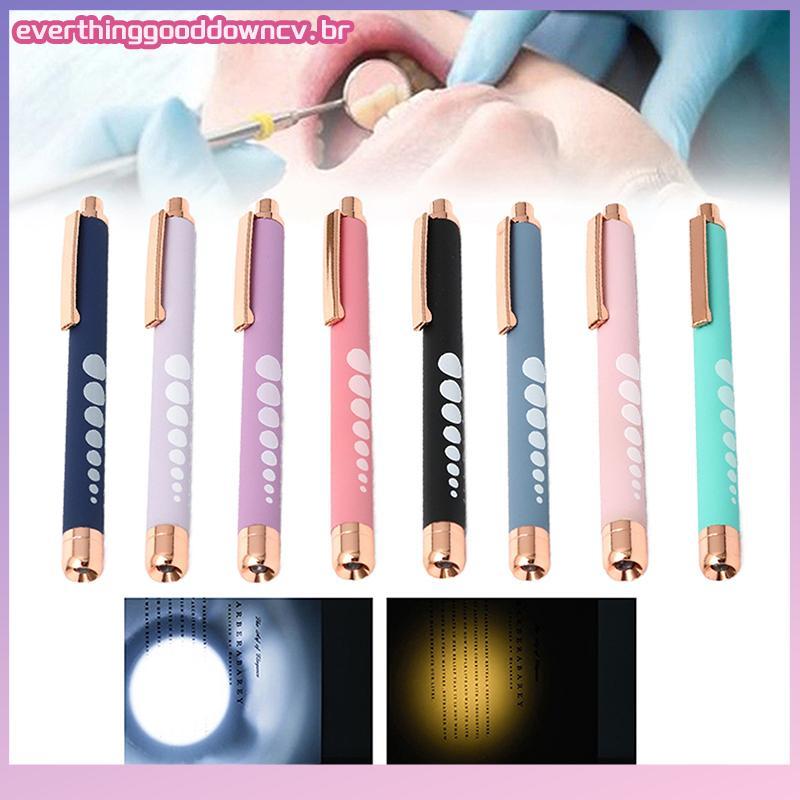 EVERH Mini Medical LED Pen Light Torch Lâmpada Branca/Amarela Para Médico Enfermeira