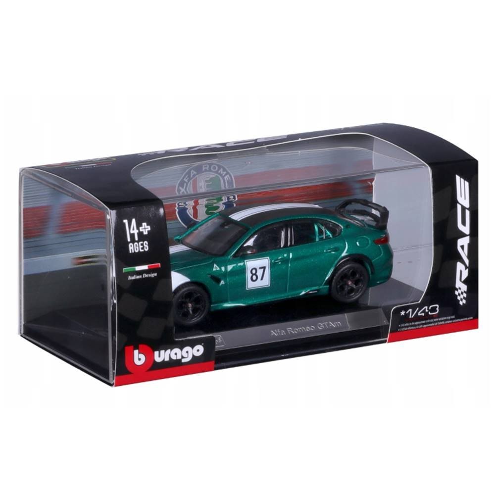Miniatura Carro Alfa Romeo Giulia GTAm #87 (2020) - Verde - 1:43 - Burago