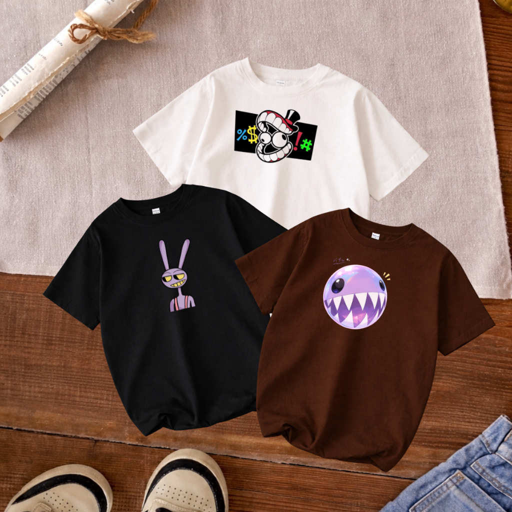 Kit 3 Camiseta Infantil Masculino Estampada Circulo digital  Camisa 100% Algodão Tamanho 4 Ao 16