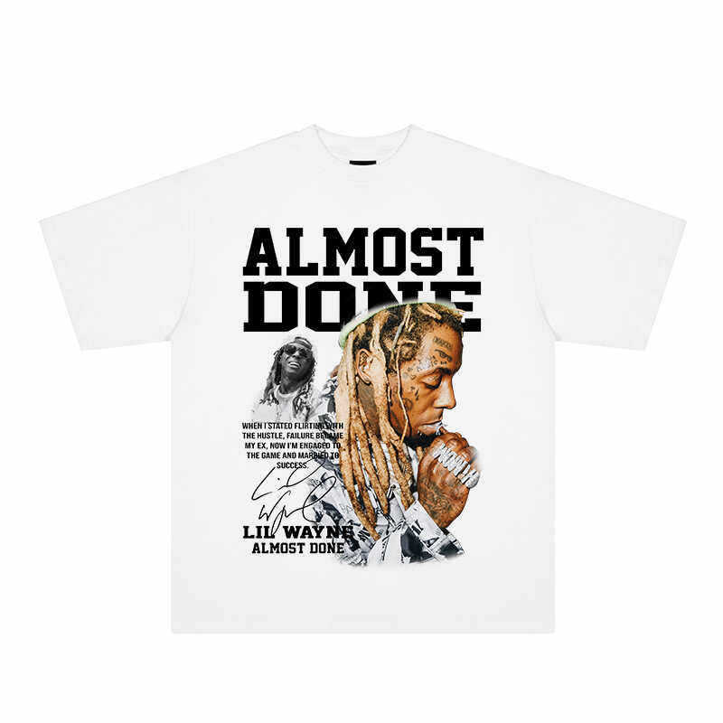 LilWayne Camiseta Unissex Hip Hop Rap Puro Algodão Largo Digital Estampada Moderna Estilosa Confortável Casual