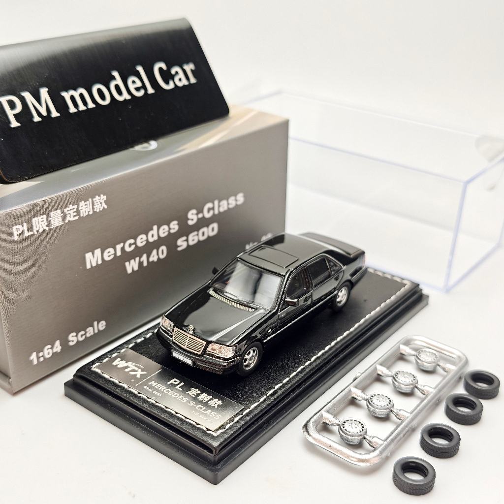 WTX 1:64 Mercedes‑Benz S‑Class W140 S600 Late Version PL Limited Custom Diecast em Liga Colecionável