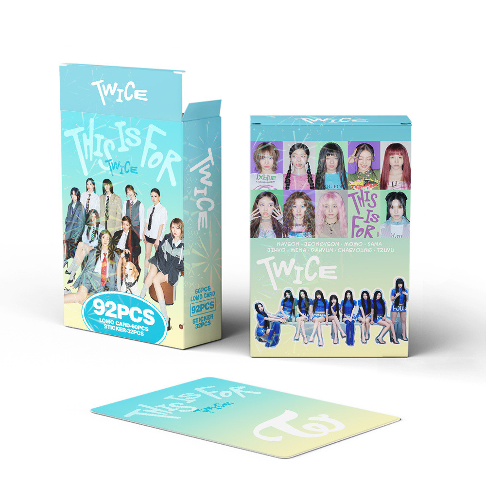 92-96pcs/box TWICE Photocards With You-th Lomo Cards Stickers Double Sided Nayeon Jeongyeon Momo Sana Jihyo Mina Dahyun Chaeyoung Tzuyu Kpop Postcard Ready Stock SX