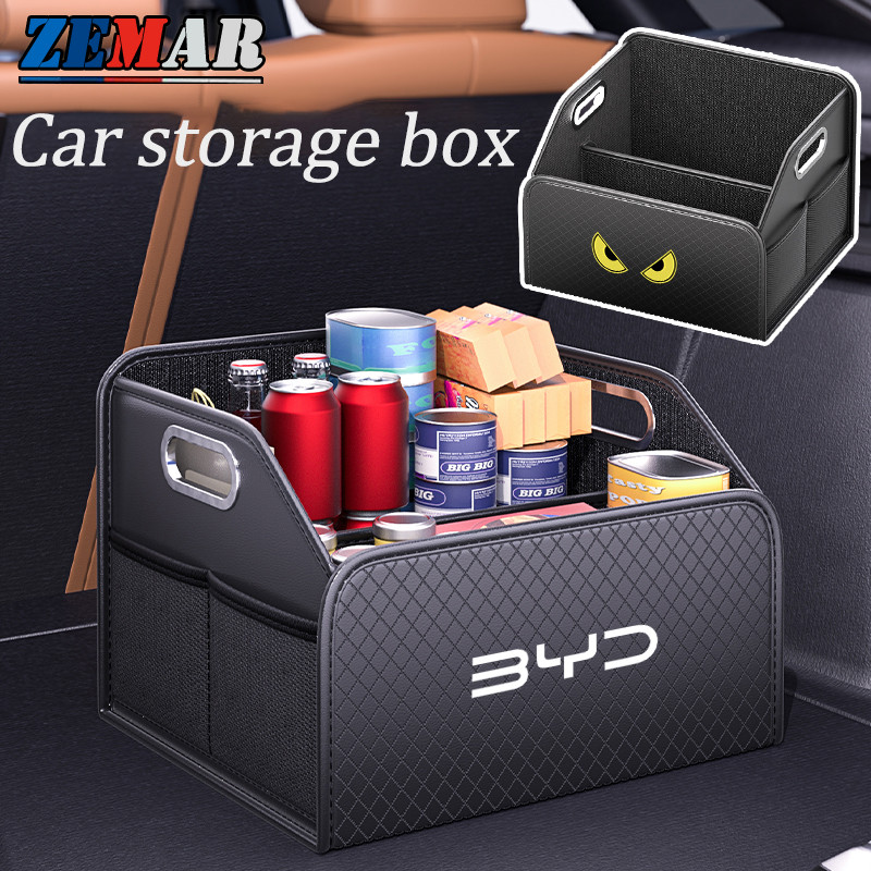 BYD Caixa De Armazenamento Dobrável Para Carro , Porta-Malas De Couro Multifuncional Dolphin Mini Song Pro Plus Seagull
