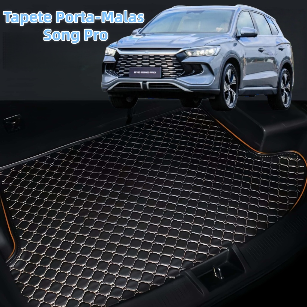 Tapete Porta-Malas Para BYD Song Pro Couro Impermeável Sob Medida
