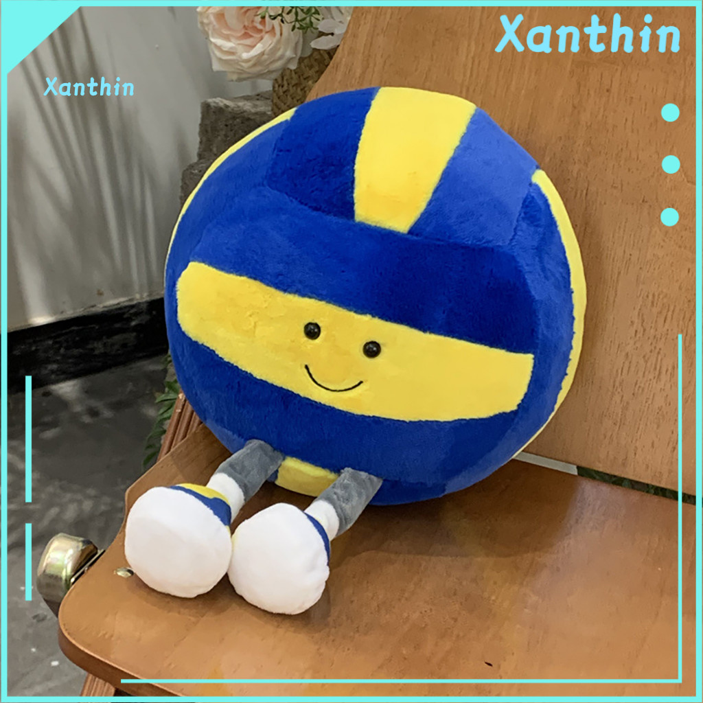 Volleyball Throw Pillow Plush Doll Cartoon Soft Elastic Washable Cuddling Toy – Cute Sofa Car Seat Bed Decoration for