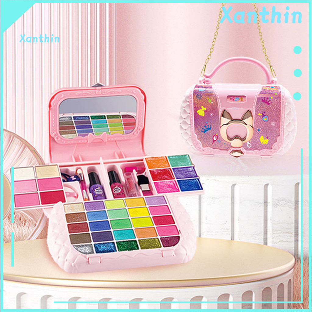 Makeup Toys for Girls Kids Set Kit Washable Real Cosmetic for 7-14 Years Old Parent-child Princess Dress Up Play Safe No